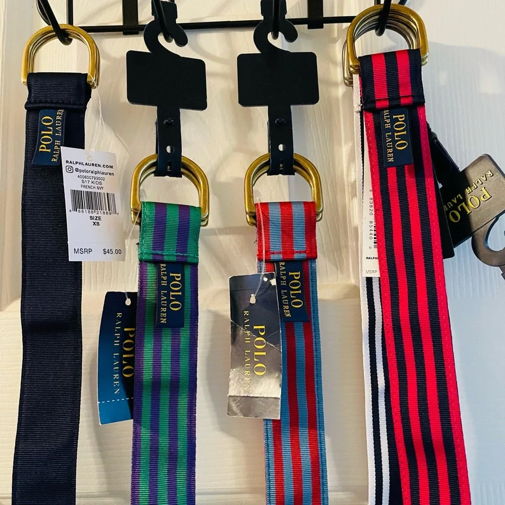 Polo Ralph Lauren Boys Unisex Kids Striped Preppy Belt